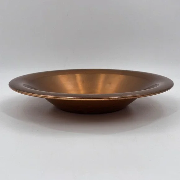 Vintage Solid Copper Centerpiece Bowl 12 Sculptural Decorative Table Accent